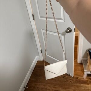 a new day White Clutch with Gold Chain